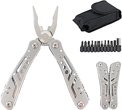 Multitool 24 in 1 mit Zange & Bitsatz – Multifunktionswerkzeug aus Edelstahl für Heimwerken, Cam…