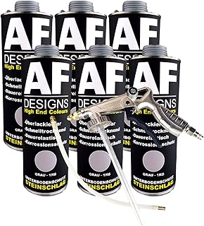 Alex Flittner Designs Steinschlagschutz/Unterbodenschutz grau 6x1kg überlackierbar + Unterbodens…