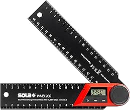 SOLA WMD 200 – Digitaler Winkelmesser – Länge 200 mm – Anschlagwinkel mit LCD Anzeige für exakt…