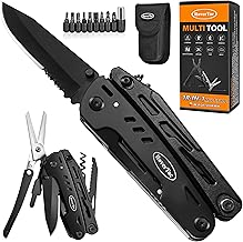 RoverTac Multitool Taschenmesser Werkzeug Geschenke: Multifunktionswerkzeug Camping Zubehör 18 i…