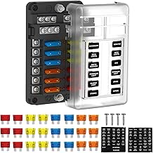 12 Fach KFZ Sicherungshalter 12v Sicherungskasten Flachsicherung ATC/ATO 24 Sicherungen fuse hold…