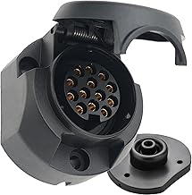 13 Polig Anhänger Steckdose Set,mit Montagezubehör,12V Wasserdicht 13-pol Anhänger Stecker und…