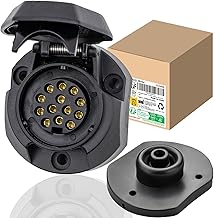 13poligen Dose, 13 polige Steckdose, Schraubkontakt nach ISO 11446, für 12 V Hänger, Dichtung h…