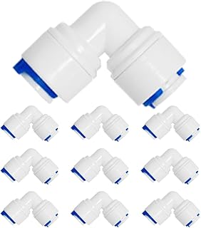 10 Pcs RO Wasserfilter Fitting,Ellenbogen Schnelle Steckverbindung, für 1/4 Zoll (6.5mm) Schlauc…