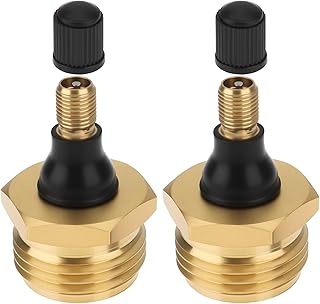 2 Stück 8 mm RV Messing Ausblasstopfen 27 mm Gewinde zum Reinigen von Wohnmobil-Wasserleitungen