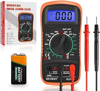 Digital Multimeter Voltmeter Batterietester Spannungsprüfer Durchgangsprüfer Ohm Volt Ampere Me…