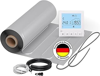 Heizmatte WARMON ALU 150 W/m² inkl. Thermostat Analog weiß – 1 m², Thermostat:, Mattengröße:…