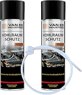 VE-INDUSTRIES 2X Hohlraumschutz Hohlraumversiegelung Spray 500ml Wachs + 60cm Sonde
