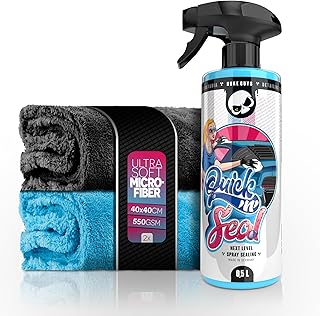 Auto Lackversiegelung Set | Nuke Guys Quick’n’Seal 500ml Nano Sprühversiegelung + 2x Poliertuch …