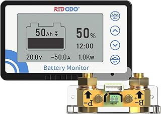 Redodo 500A Batteriewächter mit Shunt, Batteriemonitor Spannungsbereich 8V-120V mit Buzzer Alarm…