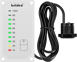 briidea HRWL-01W Frischwassertankanzeige, Füllstandsanzeige für Wassertank mit LED-Anzeige, Ang…