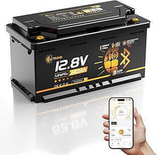 LiFePO4 12V 140Ah H190 Lithium Batterie Bluetooth mit 200A BMS LTP&Heizfunktion für Wohnmobil DI…