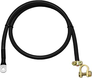 Lumonic 1m Batteriekabel Massekabel mit 50mm² Querschnitt schwarz – KFZ Stromkabel mit Rohrkabel…
