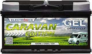 Electronicx GEL Caravan Versorgungsbatterie 12V 120Ah / 120 Ah 12 Volt – Deep Cycle Batterie wa…