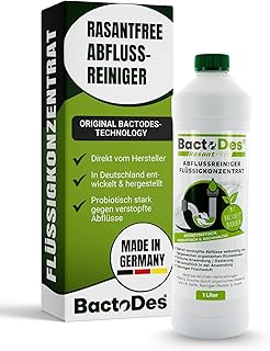 BactoDes RasantFree Abflussreiniger 1L I Flüssigkonzentrat mit Mikroorganismen gegen Verstopfung…