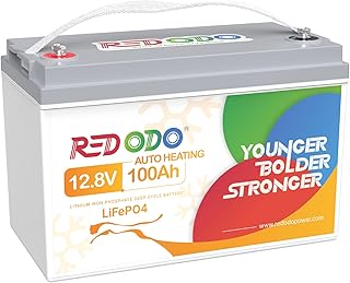 Redodo 2024 Verbesserte selbstheizende 12V 100Ah LiFePO4-Batterie, integriertes 100A BMS mit Heiz…
