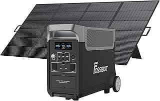 FOSSIBOT F3600 Pro Power Station mit 420W Solarpanel, 3840Wh LiFePO4, 3600W Erweiterbarer AC-Ausg…