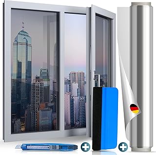 UV Sonnenschutzfolie für Fenster Innen & Außen – Blickdichte Fensterfolie als Sonnenschutz Fo…