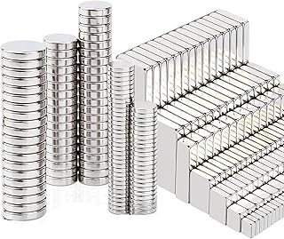 300 Stück Magnete Stark, 4 Verschiedene Größen, Neodym Magnete Extra Stark Silber, Kleine Magn…
