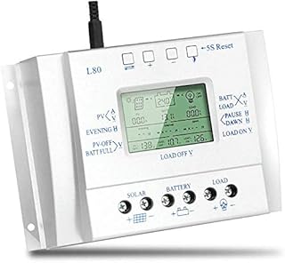 80A MPPT Solarladeregler 12V/24V Automatische Erkennung der Spannung Solarpanel-Intelligenzregler…