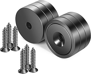 Neosmuk Magnete mit Loch,50kg Schwarz Extra Stark Neodym Magnet Schrauben,Magnete Rund,Starke Rin…