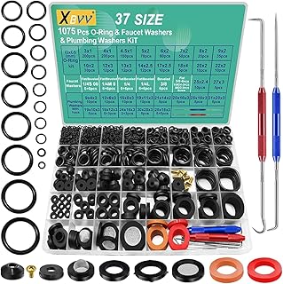 XBVV 37 Größe 1075 Pcs Wasserhahn Unterlegscheiben & O-Ringe Kit & Sanitär Dichtung 3-in-1 Hom…