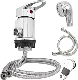 Mischbatterie Dusche Duscharmatur, 1/2 Zoll Einhebelmischer Dusche Mischbatterie mit Einlassrohre…