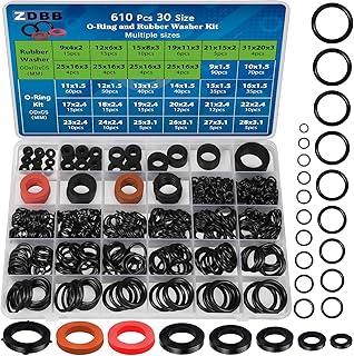 ZDBB 7 Größe Wasserschlauch Dichtung und 20 Größe O-Ring-Sortiment Kit 610 Stück Nitril Unte…