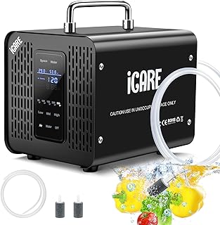 Smart Ozongenerator 60000mg/h mit 2 Modi, Digitaler Ozongenerator für Wasser und Luft, Ozongerä…