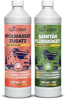 bio-chem Campingtoiletten-Zusätze: Mikrobiologische Sanitärflüssigkeit 1 L + Spülwasserzusatz…