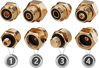 PELMOS Gasanschluss Adapter I 4 teiliges Gasflaschen Adapter – Set für das EU-Ausland I Zum Ansc…