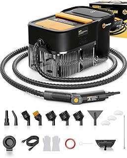 Gautye Dampfreiniger 3 stufig verstellbarer Griff, 10 Sekunden Aufheizzeit, 2L Wassertank, steam …
