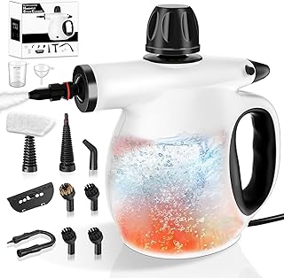 Dampfreiniger Handgerät, Handdampfreiniger 350ML 1300W Reinigungsdampfer, Tragbarer Mehrzweck-Da…