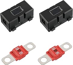 BOJACK 2 Stück ANS Auto-Sicherungshalter und 2 Stück Hochstrom-Bolt-On-Midi-Sicherungen 50A Amp…