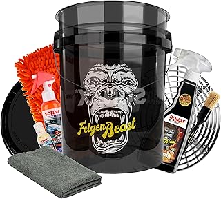 Felgenreiniger Set | Sonax Felgenbeast 500ml + Auto Wascheimer 20l mit Sieb und Deckel + Waschhan…