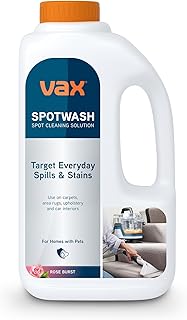Vax SpotWash Reinigungslösung für Polster-und Teppichreinigung, Teppich-und Polstershampoo, Tie…