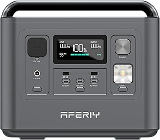 AFERIY 512Wh Tragbare Powerstation Mobiler Stromspeicher mit 230V Steckdose, Mobile Stromversorgu…