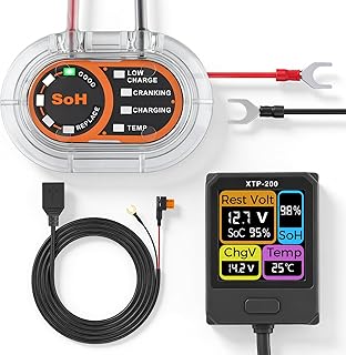 GEARMONSTER XTP-200 Batterie Monitor, KFZ Batteriemonitor für 12V Bleibatterien (AGM, Gel, Nass,…