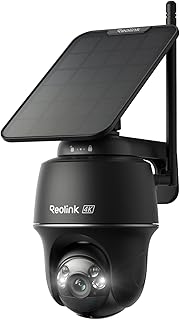 Reolink 4K Überwachungskamera Aussen Solar, 360°/140° Schwenk-/Neige, Auto-Tracking, WLAN Kame…