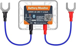 DollaTek Kabelloser 12V Batteriemonitor Bluetooth 4.2, Autobatterie Tester Echtzeit Überwachung,…