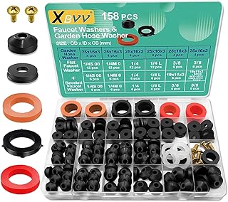 XBVV 158-teilig Wasserhahn Gummidichtungen Unterlegscheiben Set, Universelles Reparaturset für A…
