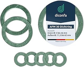 diconfa AFM30 Flachdichtung – WÄHLENBAR ==> 1/4 bis 2 Zoll – 1 bis 200 Stück // AUSWAHL: 1 1/2’…