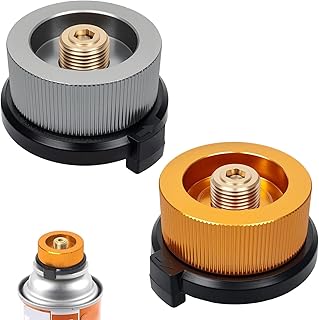 2 Stück Gaskartuschen Adapter Set – Universeller Campingkocher Adapter für Butan & Gas Kartus…