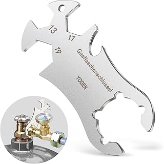 Gasflaschenschlüssel Edelstahl, Multi Funktion Gasflaschen Schlüssel, Gasregler Schlüssel mit …