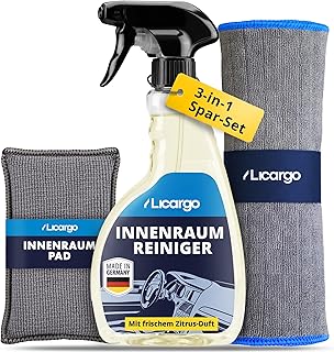 LICARGO Auto Innenraum Reiniger Set – Innenraumreiniger (500ml) + Innenraum-Pad + 380GSM Mikrof…