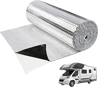 Selbstklebende Alubutyl Dämmmatte für Auto Schalldämmung – 40 cm x 5 Meter Anti-Dröhn Matte…