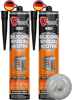 FINAL Silikon Neutral Grau – Allwetter-Dichtstoff für Bad, Küche, Fliesen, Fugen & Wohnmobile…