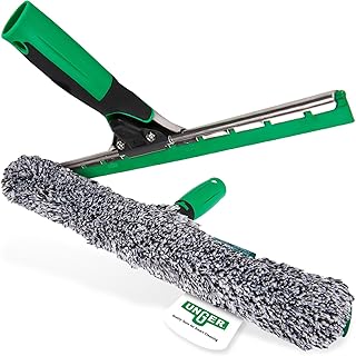 UNGER ErgoTec Profi Fensterreiniger 2in1 Starter-Kit – Profi Fensterputzer Set mit 35 cm Profi …