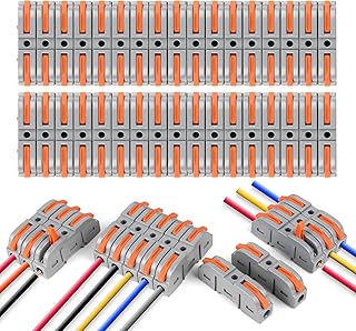 Flintronic Kabelverbinder, 34 Stück Verbindungsklemmen, SPL-1 mit Betätigungshebel, 4mm² Leite…