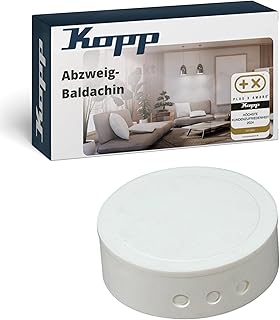 Kopp Abzweig-Baldachin in Weiß – 1 Stück – Hochwertige Abzweigdose aus Kunststoff – Deckenbalda…
